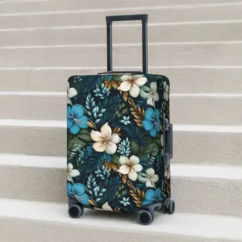 Гавайские цветы Чехол для чемодана Красивый тропический принт Защита бизнеса Полет Практичный чехол для багажа