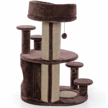  горячие продажи большого размера деревянный когтеточка для домашних животных башня кондоминиум Cat Tree интерактивное движение домашних животных