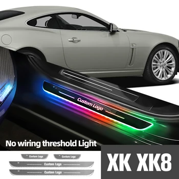 Для Jaguar XK XK8 1996-2014 2011 2013Автомобильный Дверной Порог Свет Индивидуальный Логотип Светодиодный Приветственный Порог Педаль Лампа Аксессуары