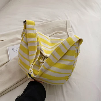 Женские сумки 2023 Высококачественная дизайнерская модная женская сумка через плечо Женская повседневная холщовая сумка через плечо Студенческая школьная сумка
