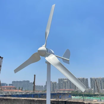  Китай Завод 3000 Вт 12 В 24 В 48 В горизонтальная ветряная турбина для дома Ветрогенератор мощностью 3 кВт 3 лопасти ветряных турбин