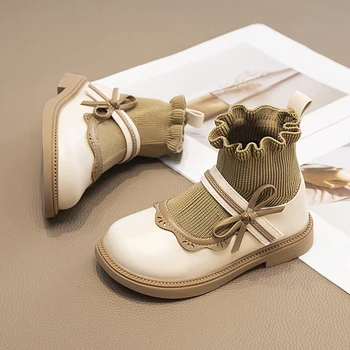 Классическая обувь для девочек Школьная форма Обувь Официальная свадьба Церковь Оксфордские лоферы для детей