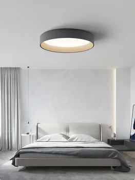 Лампа для спальни, светодиодный потолочный светильник, современная минималистская атмосфера, домашняя минималистичная текстура дерева, главная спальня, кабинет, спальня, светильники для спальни