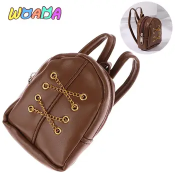  Мультяшный симпатичный 14,5-дюймовый коричневый рюкзак для 15-20 см хлопковый фаршированный идол кукла мода кошелек для монет цепь сумка DIY аксессуары