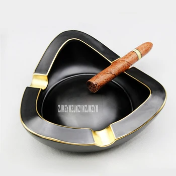 Новое поступление Креативная высококачественная пепельница для сигар Высококачественная керамическая пепельница для сигар Бытовая утолщающая роскошная пепельница Домашняя подарочная коробка