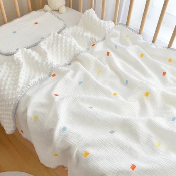  Новорожденный Принимающее Одеяло Для Ребенка Мультяшный Принт Обертывание Одеяло Младенец 0-6M Креп-хлопок Пеленальное Одеяло Приятное для кожи Полотенце Wrap