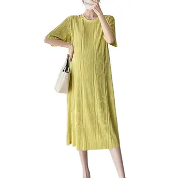  Платья для беременных Лето С коротким рукавом Свободное высокоэластичное платье Женская одежда