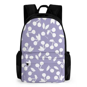 Пользовательский печатный фиолетовый рюкзак Фрукты Школьный рюкзак Детский рюкзак с карманной школьной сумкой Ребенок Девочка Положите свою выкройку