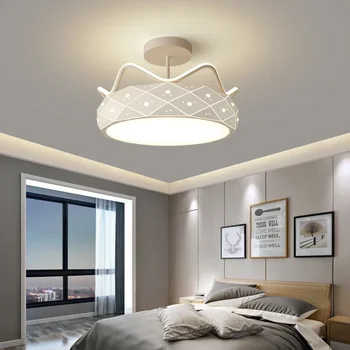  Потолочный светильник для спальни Роскошная романтическая корона Хрустальная лампа Современный минималистичный светодиодный светильник