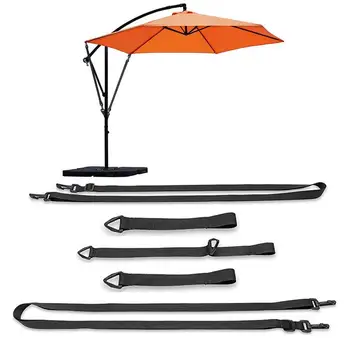  Регулируемый фиксированный ремень для консольных зонтиков Регулируемый ветрозащитный замок для консольных зонтиков Ветрозащитный замок с крючками и треугольником