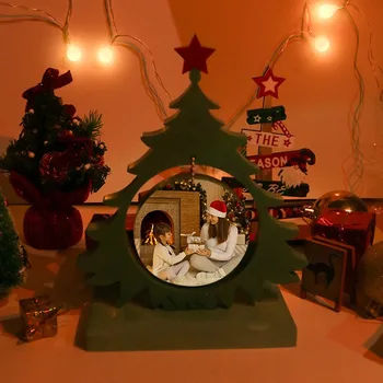 Рождественская елка фоторамка силиконовая форма эпоксидная смола производство DIY фоторамка украшения для вечеринок силиконовая форма