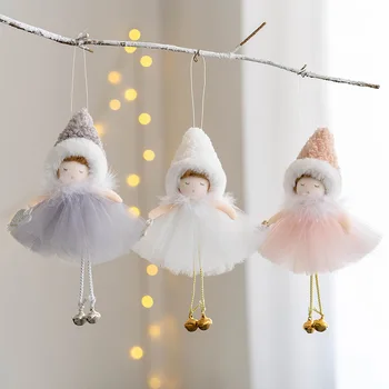 Рождественская плюшевая кукла-ангел девушка кулон рождественская елка украшения рождественская вечеринка домашний декор