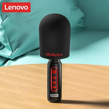 Ручной микрофон Lenovo M1 Беспроводной Bluetooth HIFI Качество звука Караоке Артефакт Мобильный портативный микрофон