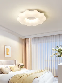 Современный облачный светодиодный потолочный светильник для столовой, спальни, коридора, кухни, белого 3-цветного пульта дистанционного управления, украшение во французском стиле