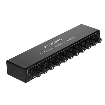 Стереофонический усилитель для наушников Многоканальный аудиораспределитель Независимое управление NJM4556A DC12-24V 1 вход 10 выходов