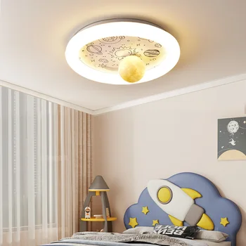 Творчество Детская комната Светодиодный планетарный потолочный светильник Гостиная Спальня Потолочный светильник Современный простой домашний внутренний осветительные приборы