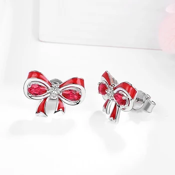 уникальный дизайн бабочки грушевидная форма, созданные рубиновые серьги, серьги из стерлингового серебра 925 пробы, драгоценные камни, серьги-гвоздики, рождественский подарок