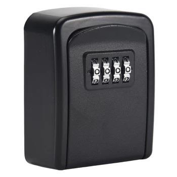  Ящик для замка с ключом Настенный 4-значный кодовый замок Ящик для ключа от дома Всепогодный сейф для хранения ключей